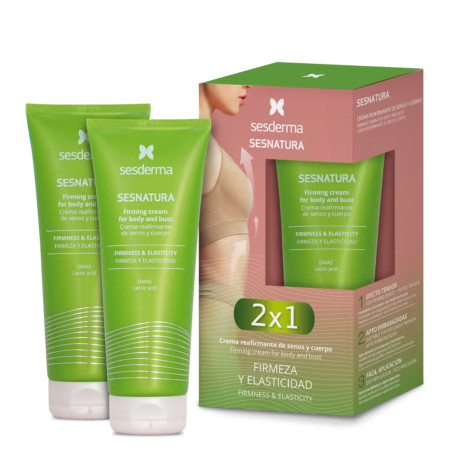 SESDERMA SESNATURA KŪNO IR KRŪTINĖS KREMŲ RINKINYS STANGRUMO STOKOJANČIAI ODAI, 2x200 ML