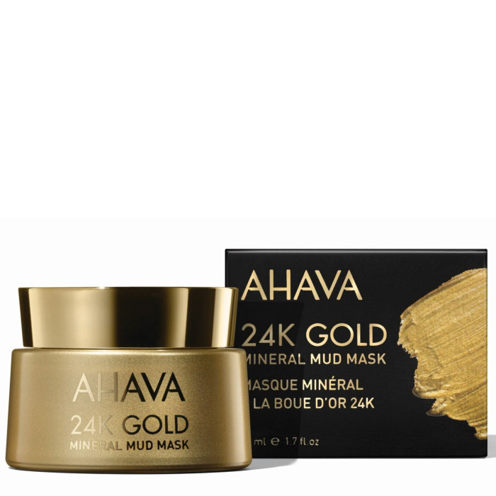 AHAVA MINERAL MUD 24K AUKSO MINERALINĖ PURVO KAUKĖ, 50 ML